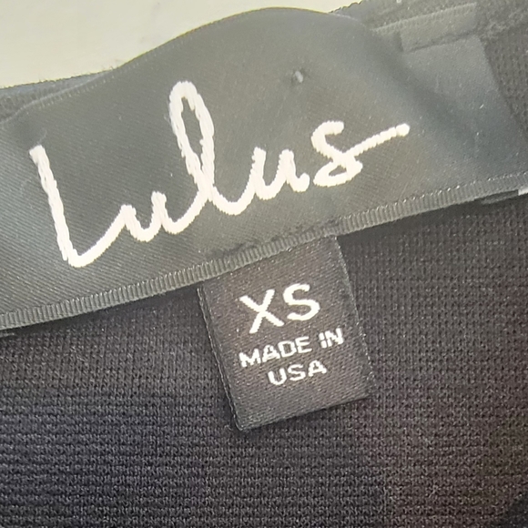 Lulu's Embrace black 3/4 sleeves bodycon stretch knit dress size XS - Picture 6 of 7